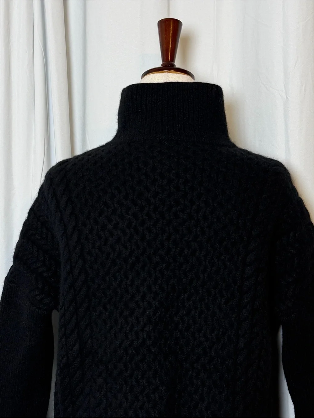 AYR Le Square Black Merino Wool Sweater Small
